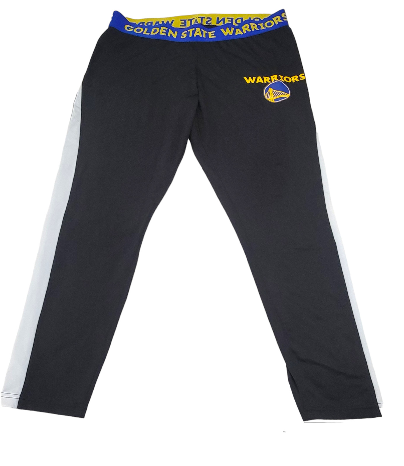 NBA Golden State Warriors Men Black Pull On CompassiPants Elastic Waist Size 1XL