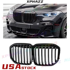 Front Grill Fits For BMW 19-22 X7 G07 Pre-lci M50i 40i 50i Black Kidney Grille