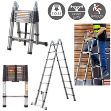 Portable Telescopic Extension Ladder Folding Step Multi-Use Non-Slip Ladders DIY