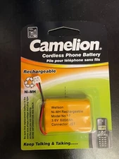 Camelion Cordless Phone Battery AAA Ni-MH Rechargeable 3.6V 600mAh