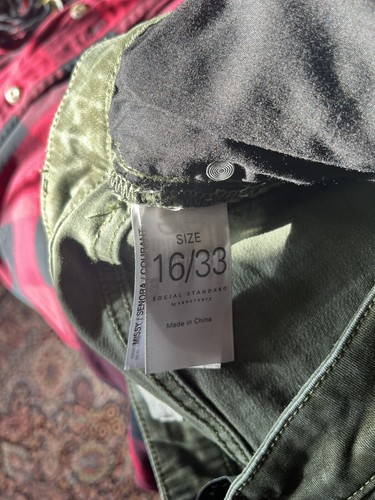 Social Standard Skinny Pants Size 16 Green Camouflage Sanctuary Anthropologie - Picture 6 of 6