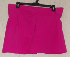 NWT WOMENS TEK GEAR FUCHSIA PINK MID RISE GOLF SKORT W/ POCKETS SIZE XL