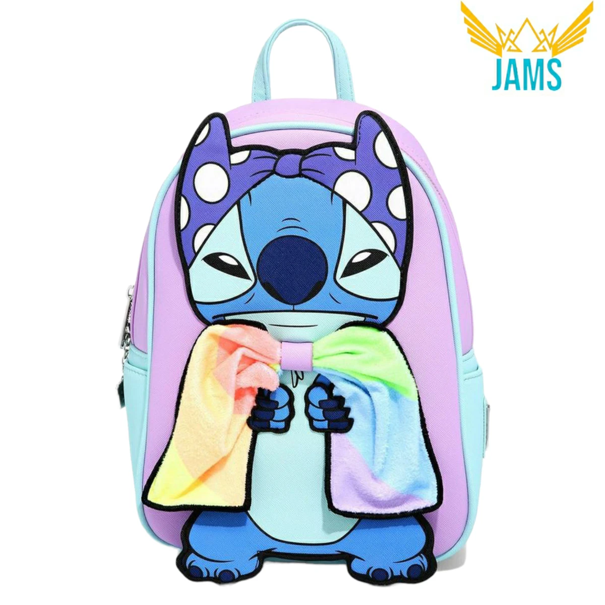 Loungefly Disney Lilo & Stitch Super Stitch with Rainbow Cape Mini Backpack  New