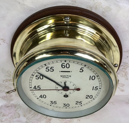 Vintage Royal Navy Admiralty Pattern Ship's Bulkhead Clock, Smith Astral, WW2 - Picture 4 of 24