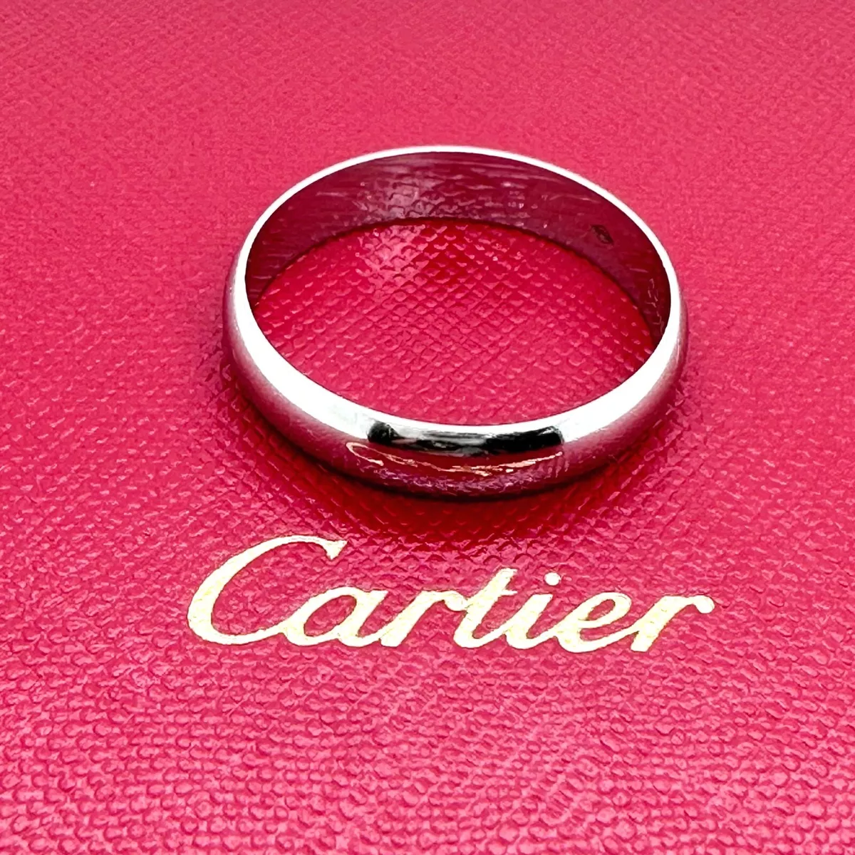 Cartier Platinum Diamond 3mm C de Cartier Wedding Band Ring | eBay