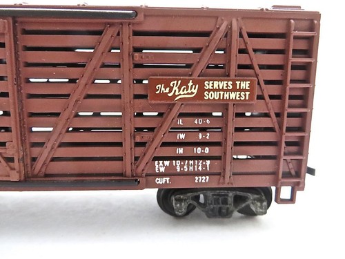 HO Mantua Built Kit 312C 1950's Era MKT Missouri Kansas & Texas 40' Stock Car - Picture 3 of 6