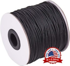 1.5mm 100 Yard Black Nylon Cord Wind Chime Cord Replacement Braided Blind String