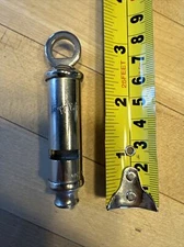 Vintage 1930’s Police Whistle THE Metropolitan Blow Metal Loop Made in England