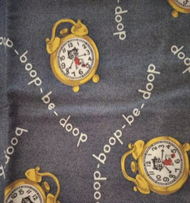 betty boop clock fun fabric 11 by 10 inch character print