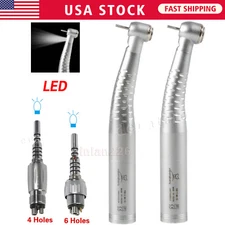 Dental Fiber Optic LED Handpiece High Speed/ LED Coupler 4/6Hole Swivel Fit KaV