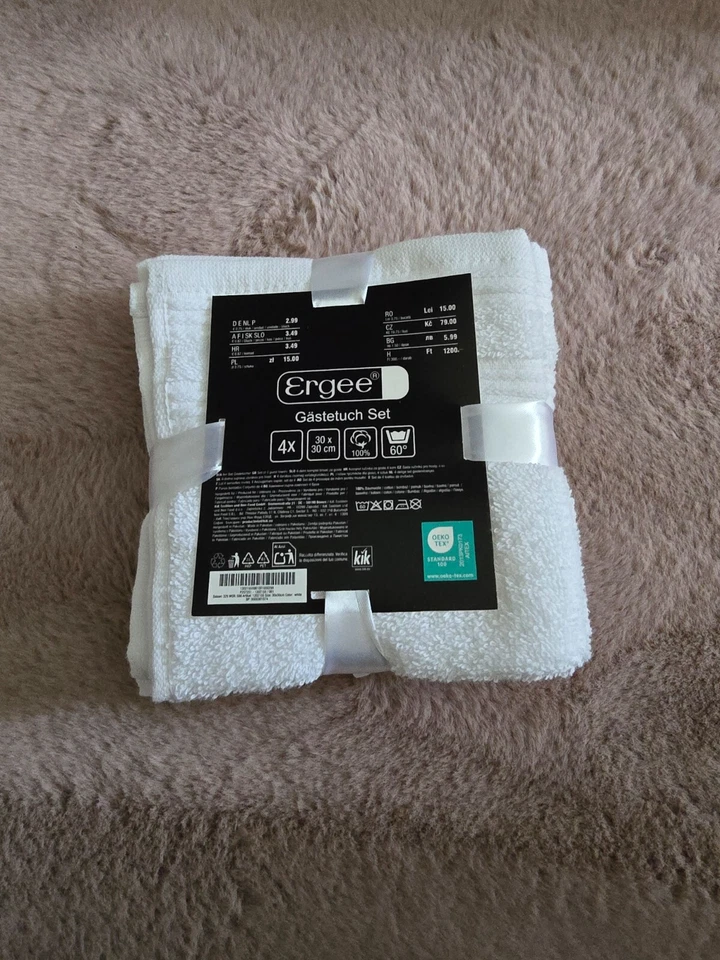 Gästetuchset 4Stück 30x30cm weiß