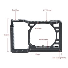 NICEYRIG DSLR Camera Cage with Nato Rail for Sony A6400 A6500