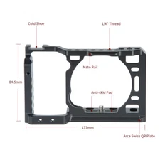 NICEYRIG DSLR Camera Cage with Nato Rail for Sony A6400 A6500