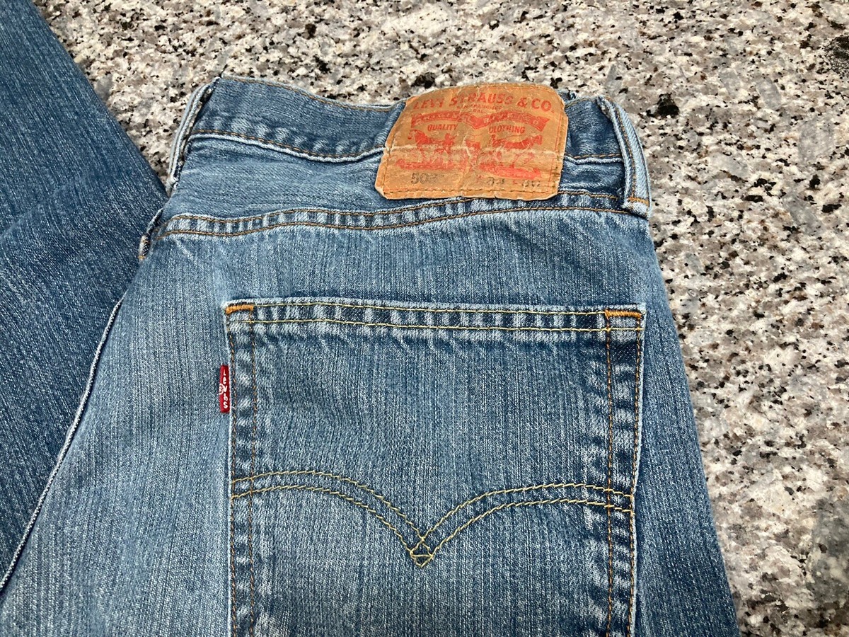 Levis 503 Jeans Men's Size 33x30 Blue Denim Straight Cotton Levis 503 Jeans Men's Size 33x30 Blue Denim Straight Cotton
