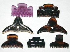 Doll Size Hair Claw Miniature Novelty Toothed Small Tiny Jaw Clip Made in France