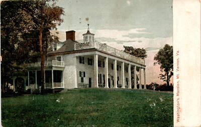 Washington's Mansion Mt. Vernon VA 152 Germany Dust 22 6 PM 19 R Address Tag!