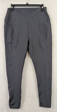 RBX sz XL Leggings gray cropped or ankle cargo side leg pockets 1456