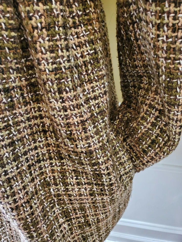 Casaco feminino BB DAKOTA verde xadrez forrado mistura de algodão tamanho M - Imagem 3 de 4