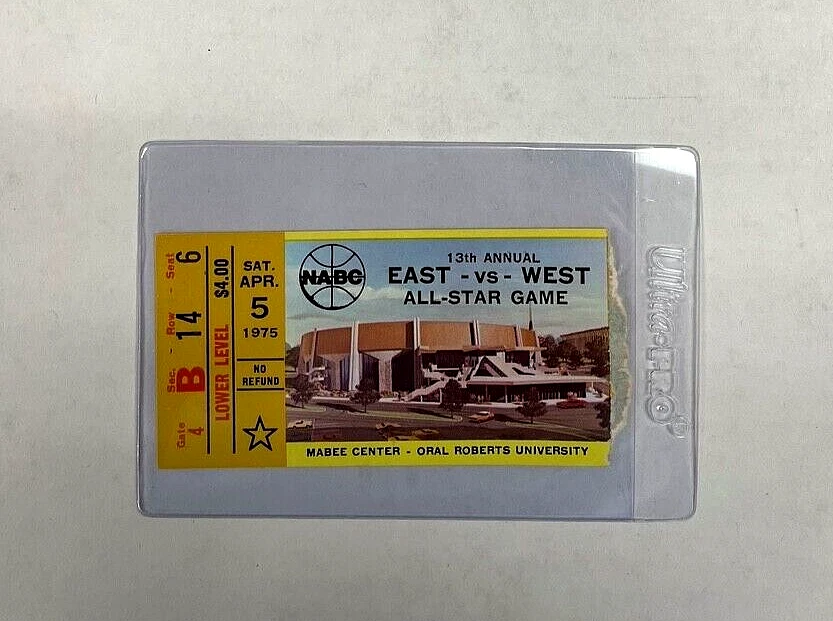 13th Annual NABC All-Star Game East vs West Ticket Stub 4/5/1975 David Thompson - Изображение 3 из 3