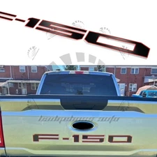 Tailgate Inserts Acrylic Decals Letters Stickers Black Red For 2018-2020 F-150
