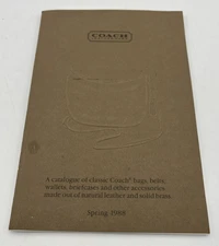 Coach Spring 1988 Leatherware Catalogue Purses Bags Wallets Belts Order Form