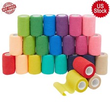 12 Colors 24 Rolls Colorful Self Adherent Bandage Wrap 3 Inch x 5 Yards