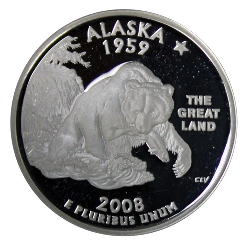 2008-S 50 State Quarters Alaska Proof — photo from the most recent tracked eBay sale