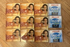 TDK  Maxell Mini DVD-R Recordable 30min 1.4GB Camcorder Discs Jewel Case Lot