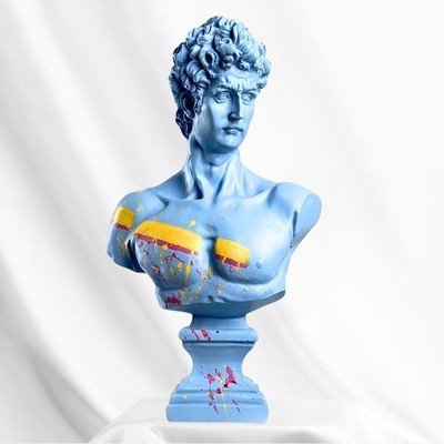 Handmade Pop Art Design David Sculpture, Large Greek Mythology Statue Home Decor