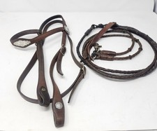 Vintage Western  Headstall With Sterling Silv...