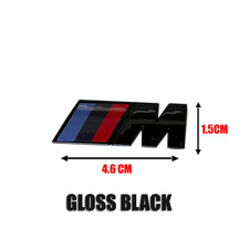 Bmw Oem Quality Matte Gloss Black Silver M Performance Replacement Emblem Badge