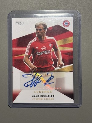 TOPPS FC Bayern München Fan Set Hans Pflügler Auto Weltmeister 1990