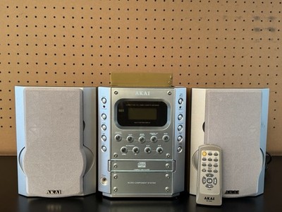 AKAI MX-2800 Micro Stereo System w/Remote & Speakers/Cassette Not Working *READ*