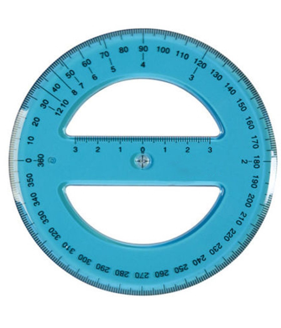 Goniometro Circolare 360 Gradi Diametro 12 Cm Per Angolo Angoli Scolastico