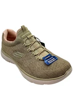 Skechers Women's Summit Heathered Bungee Sneakers Fun Flare Taupe Pink