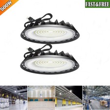 2 Pack 500W UFO Led High Bay Light Industrial Commercial Warehouse Shop Lights