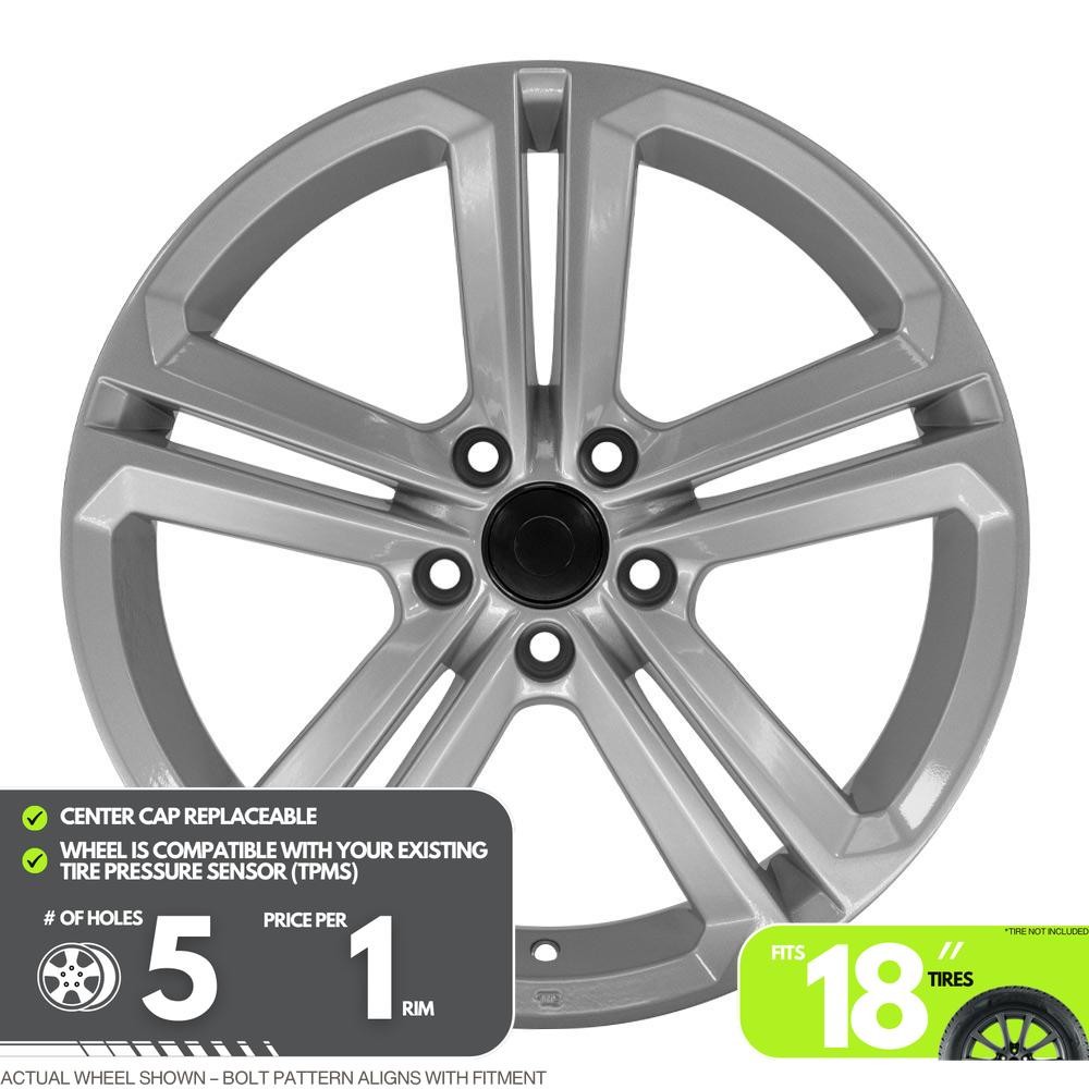 18inch Silver Alloy Wheel Rim for Volkswagen Passat, OE3L17T 18x8
