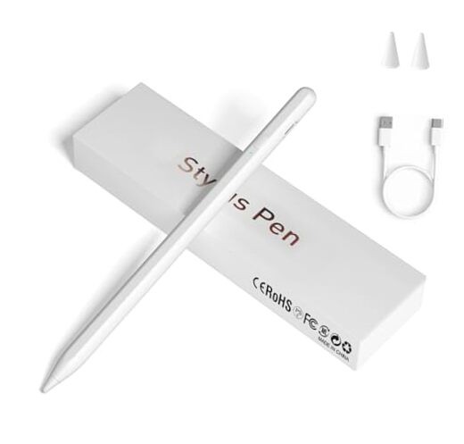 Universal Fine Point Stylus Pen for iPad & Touch Screens - White-image