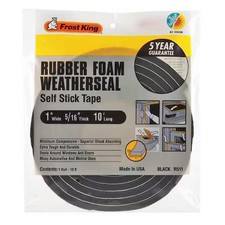 Frost King R511h Foam Tape, Black, 3-3/8 Yd L, 1 In W