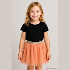 H M Glittery Apricot Tulle Skirt Girls 8-10