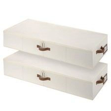 Underbed Storage Containers with Lids, 2-Pack 7" XL Under Bed Organizers for ...