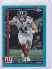Micah Mcfadden Topps Chrome Football /199 Aqua Refractor Color Match #232
