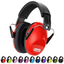 Noise Cancelling Headphones for Kids Toddlers Adults, Red Earmuffs
