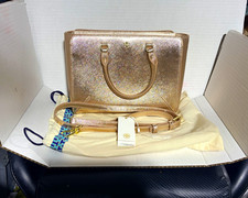 Tory Burch Emerson Light Rose Gold small Zip tote Handle Crossbody Bag