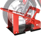 HOMCOM Motorcycle Wheel Chock 8-15.5 cm Metal Holder For Truck And Trailer