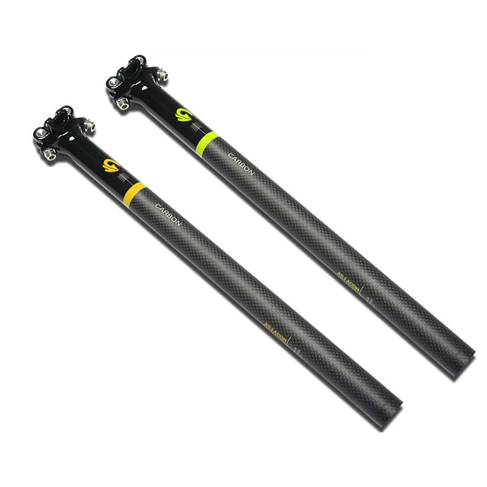 Tija de sillín ultraligera para bicicleta de carretera MTB de fibra de carbono ASIACOM 25,4/27,2/30,8/31,6 mm Foto 3 de 4