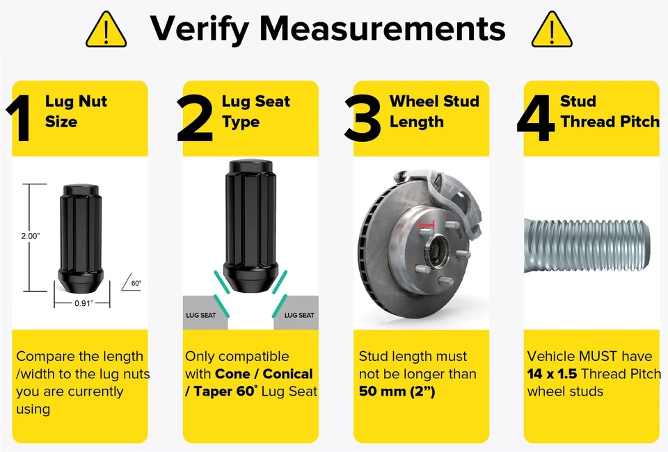 24pc Black Spline 14x1.5 Locking Lug Nuts - for Hummer GMC Chevy Trucks - 6x5.5 - Image 3 of 4