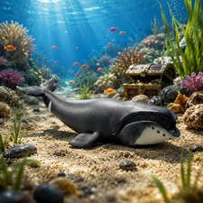 Realistic Bowhead Cetacean Model Educational Plaything Sturdy for Classroom