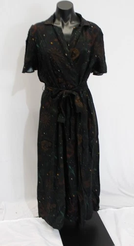 Disturbia Womens Phoenix Dragon Wrap Midaxi Shirt Dress JL3 Multi Size US:10 NWT