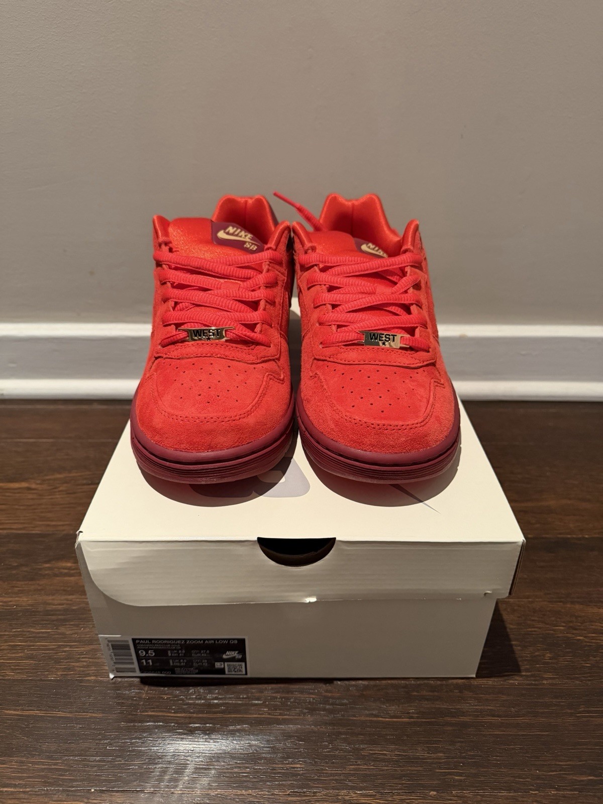 *DS* Size 9.5 - 2026 Paul Rodriguez Nike SB Air Zoom Low ‘NBA All Star West’ RED thumbnail 2